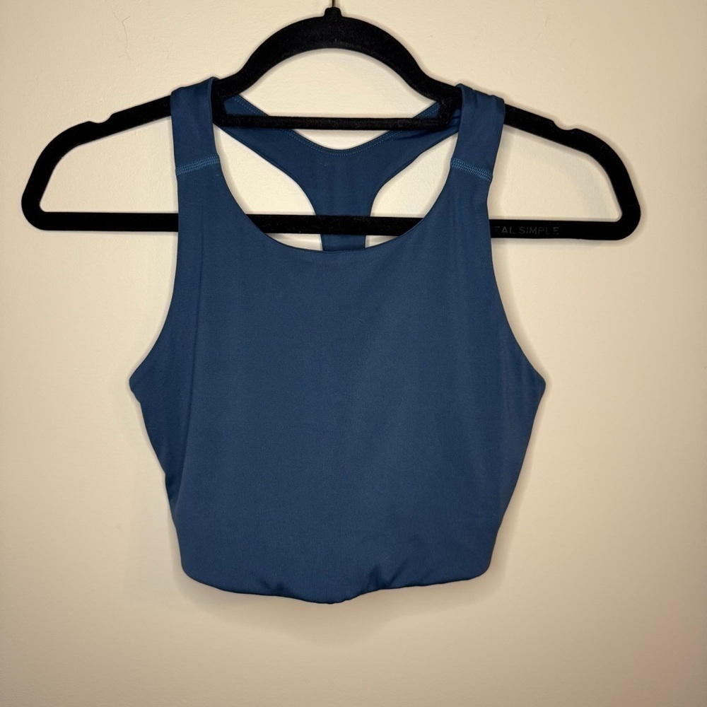 GIRLFRIEND COLLECTIVE Navy Blue Racerback Sports Bra S - Picture 1 of 4